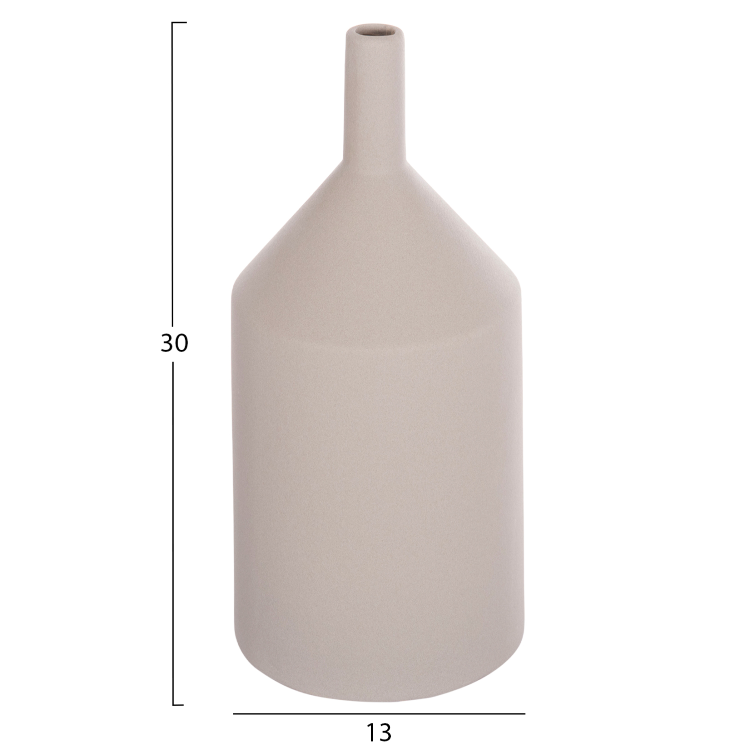 ΕΠΙΤΡΑΠΕΖΙΟ ΚΕΡΑΜΙΚΟ ΔΙΑΚΟΣΜΗΤΙΚΟ FB94608.03 ΓΚΡΙ ΜΑΤ Φ13x30Υεκ - Image 2