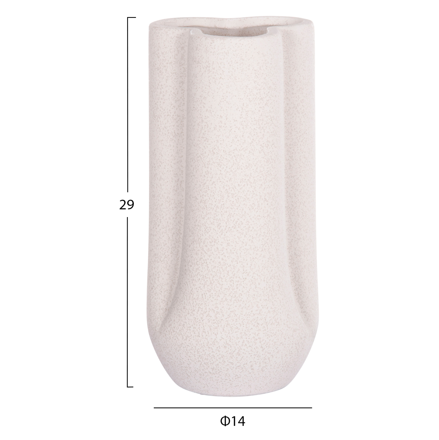 ΕΠΙΤΡΑΠΕΖΙΟ ΚΕΡΑΜΙΚΟ ΔΙΑΚΟΣΜΗΤΙΚΟ FB94612.01 ΚΡΥΣΤΑΛΛΙΚΟ ΥΠΟΛΕΥΚΟ Φ14x29Υεκ - Image 2