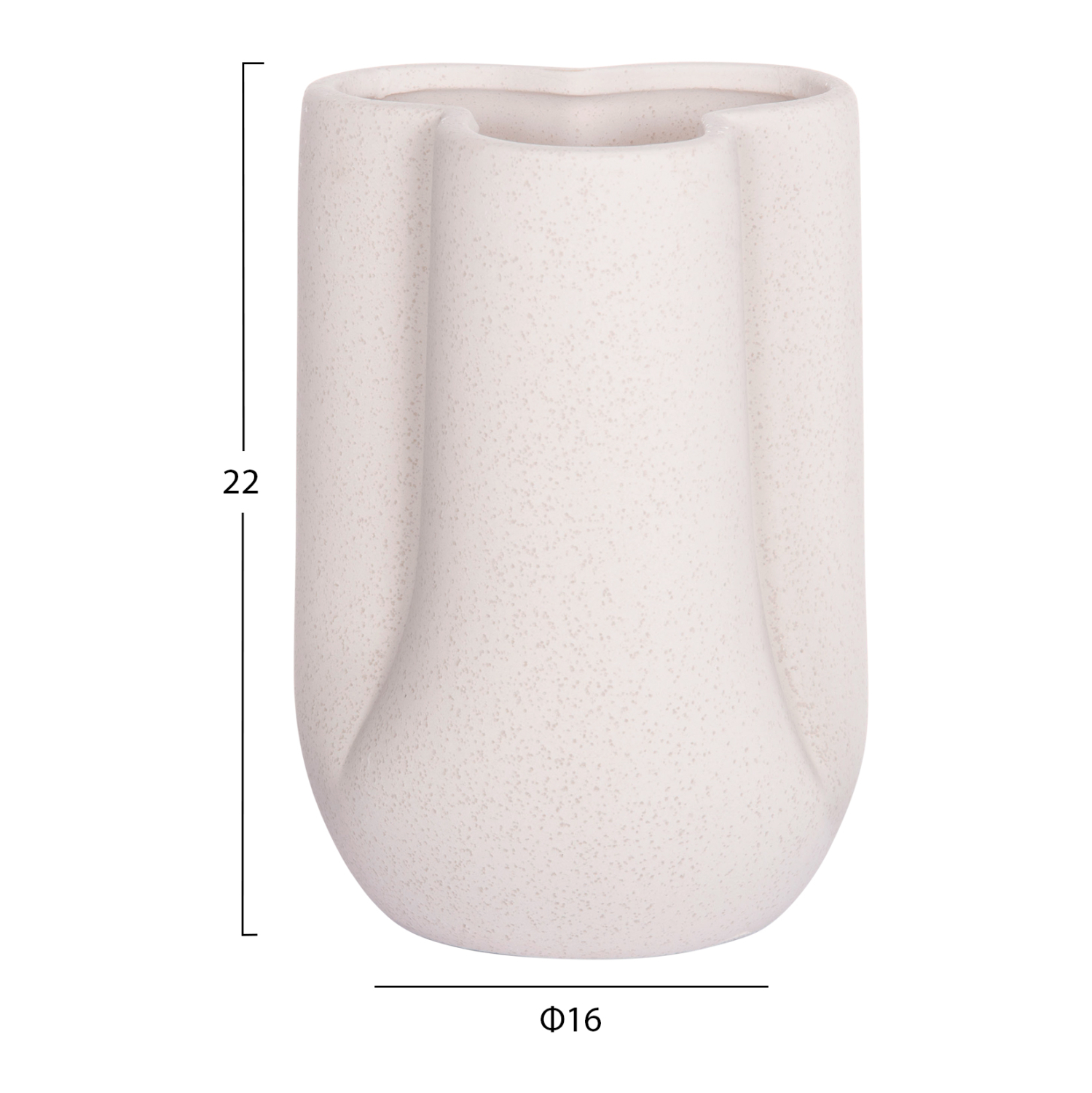 ΕΠΙΤΡΑΠΕΖΙΟ ΚΕΡΑΜΙΚΟ ΔΙΑΚΟΣΜΗΤΙΚΟ FB94613.01 ΚΡΥΣΤΑΛΛΙΚΟ ΥΠΟΛΕΥΚΟ Φ16x22Υεκ - Image 2