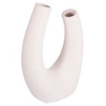 ΕΠΙΤΡΑΠΕΖΙΟ ΚΕΡΑΜΙΚΟ ΔΙΑΚΟΣΜΗΤΙΚΟ FB94643.01 ΥΠΟΛΕΥΚΟ ΚΡΥΣΤΑΛΛΙΚΟ 15x7x21