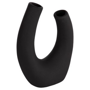 ΕΠΙΤΡΑΠΕΖΙΟ ΚΕΡΑΜΙΚΟ ΔΙΑΚΟΣΜΗΤΙΚΟ FB94643.02 ΜΑΥΡΟ ΜΑΤ 15x7x21