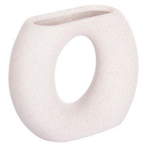 ΕΠΙΤΡΑΠΕΖΙΟ ΚΕΡΑΜΙΚΟ ΔΙΑΚΟΣΜΗΤΙΚΟ FB94646.01 ΥΠΟΛΕΥΚΟ ΚΡΥΣΤΑΛΛΙΚΟ 18x6