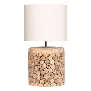 ΕΠΙΤΡΑΠΕΖΙΟ ΚΥΛΙΝΔΡΙΚΟ ΦΩΤΙΣΤΙΚΟ FB94427 DRIFTWOOD & ΜΠΕΖ ΚΑΠΕΛΟ Φ24.5x45Υεκ.