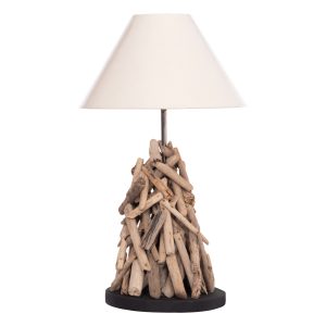 ΕΠΙΤΡΑΠΕΖΙΟ ΦΩΤΙΣΤΙΚΟ FB94423 DRIFTWOOD & ΛΕΥΚΟ ΚΑΠΕΛΟ Φ35x61Υεκ.