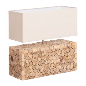 ΕΠΙΤΡΑΠΕΖΙΟ ΦΩΤΙΣΤΙΚΟ FB94437 DRIFTWOOD & ΛΕΥΚΟ ΚΑΠΕΛΟ 50.5x16x45.5Υεκ.