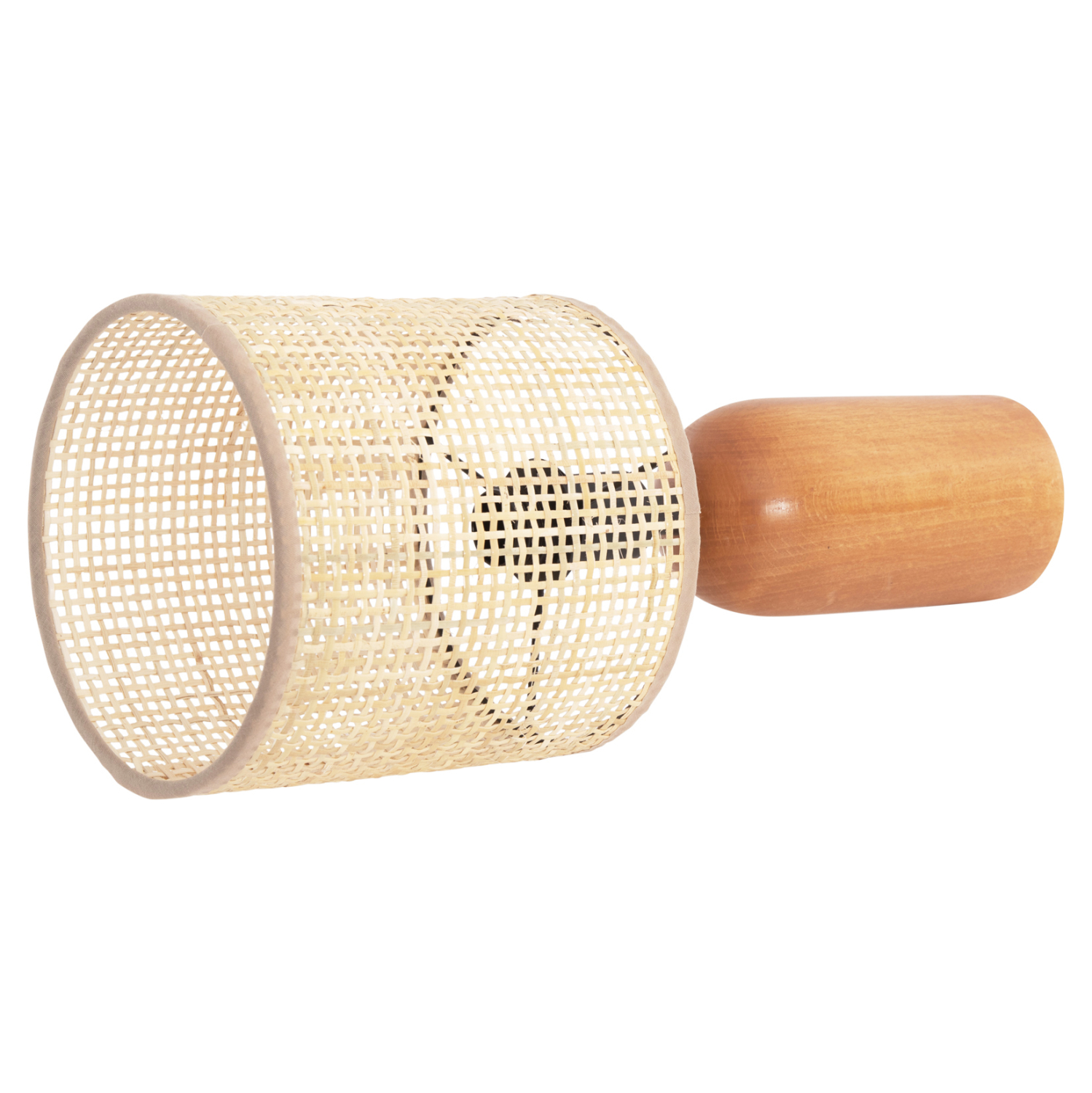 ΕΠΙΤΡΑΠΕΖΙΟ ΦΩΤΙΣΤΙΚΟ FB94709 ΜΠΕΖ ΚΑΠΕΛΟ WICKER-ΞΥΛΙΝΗ ΒΑΣΗ Φ15,5x35,5Υεκ. - Image 4