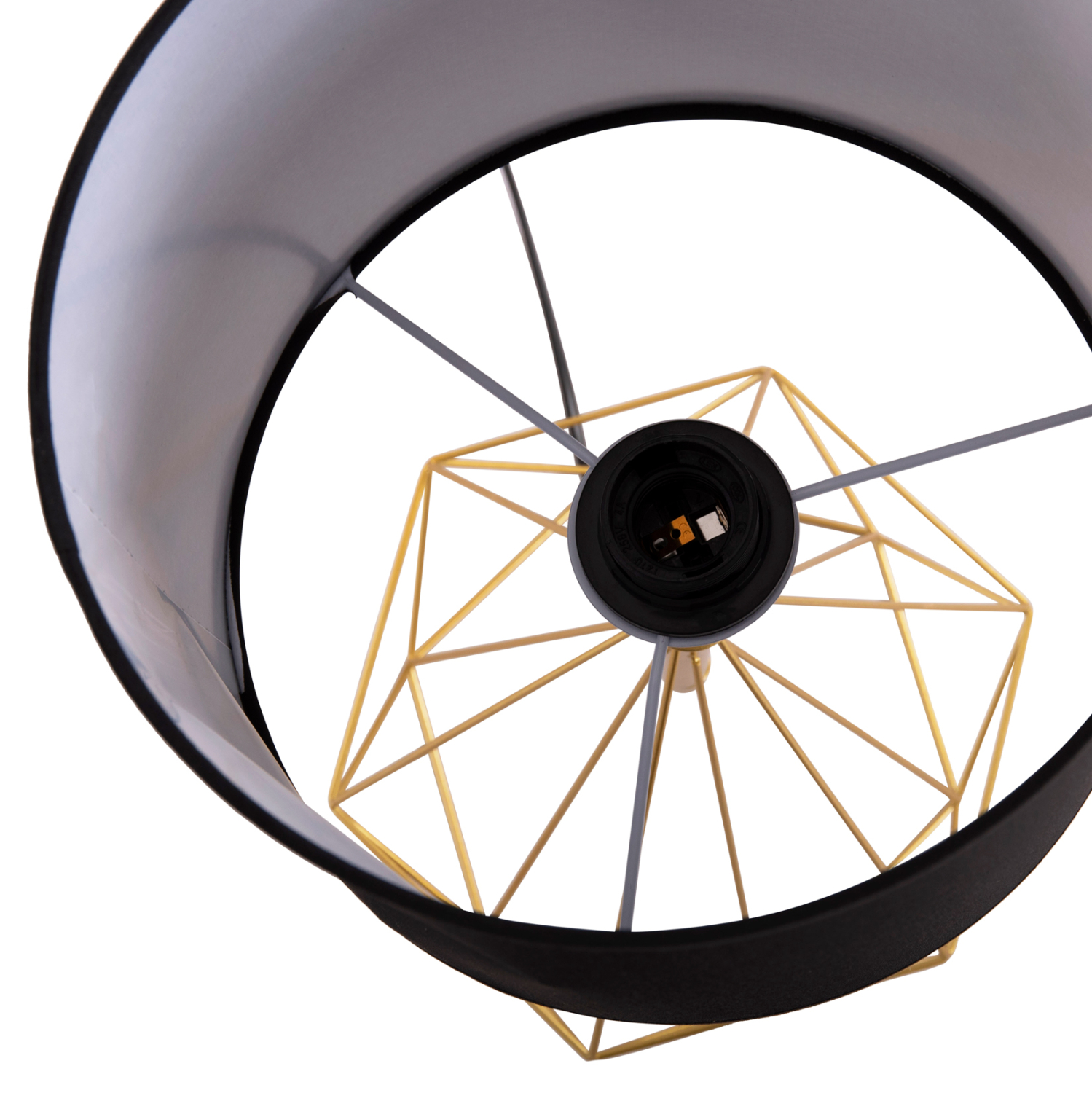 ΕΠΙΤΡΑΠΕΖΙΟ ΦΩΤΙΣΤΙΚΟ FB97416.12 ΧΡΥΣΟ ΜΕΤΑΛΛΙΚΟ--ΜΑΥΡΟ PVC ΚΑΠΕΛΟ Φ25x48,5Υεκ. - Image 4