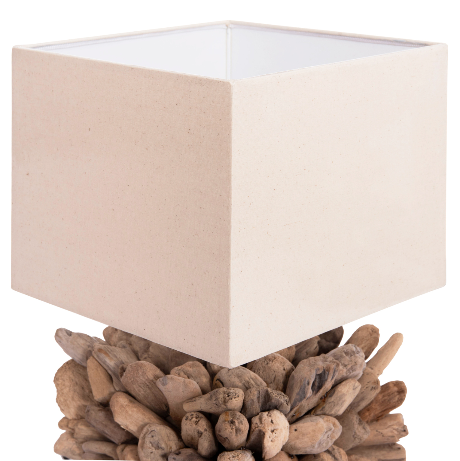 ΕΠΙΤΡΑΠΕΖΙΟ ΦΩΤΙΣΤΙΚΟ ΣΧΗΜΑ ΚΥΒΟΥ FB94425 DRIFTWOOD & ΛΕΥΚΟ ΚΑΠΕΛΟ 24x24x46Υεκ - Image 4