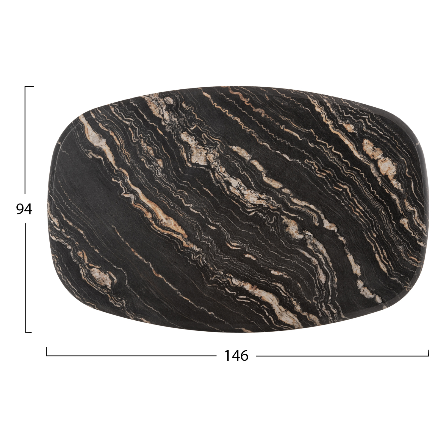ΕΠΙΦΑΝΕΙΑ ΤΡΑΠΕΖΙΟΥ 5787 WERZALIT FB95916.15 BLACK GOLD MARBLE 146X94 εκ. - Image 2