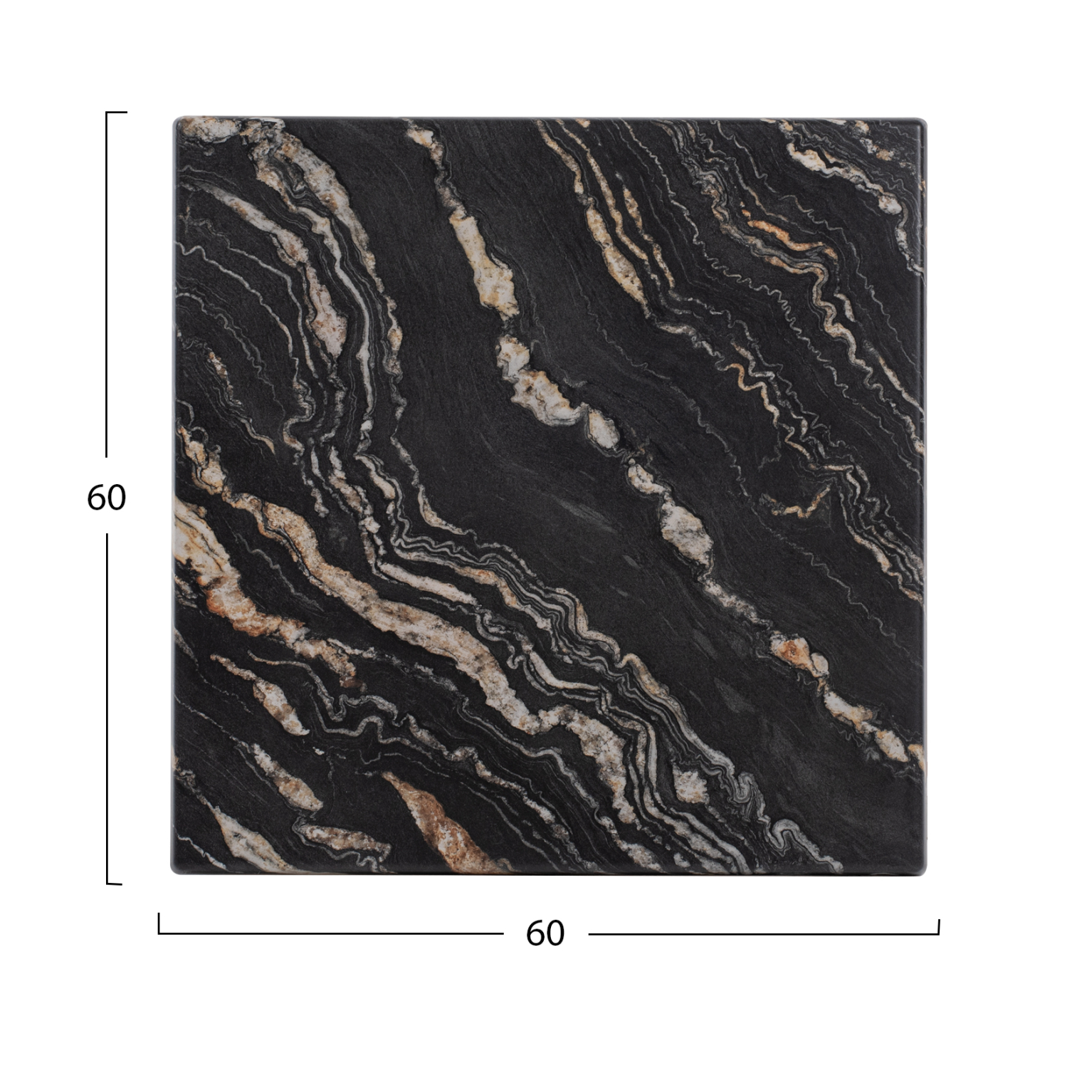 ΕΠΙΦΑΝΕΙΑ ΤΡΑΠΕΖΙΟΥ 5787 ΤΕΤΡΑΓΩΝΗ WERZALIT 60Χ60εκ. BLACK GOLD MARBLE FB95229.15 - Image 2