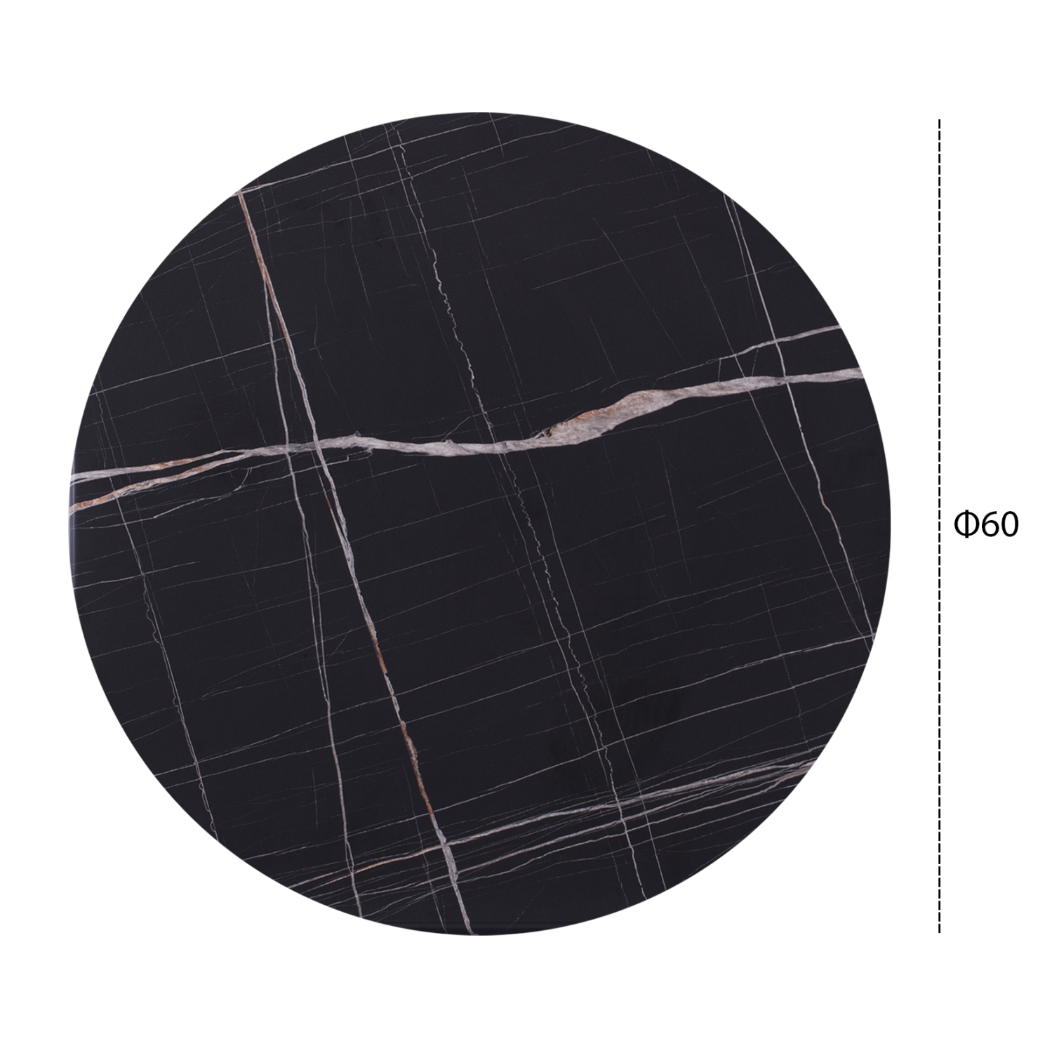 ΕΠΙΦΑΝΕΙΑ ΤΡΑΠΕΖΙΟΥ 741 WERZALIT Φ60Χ2.5εκ. ΜΑΥΡΟ ΜΑΡΜΑΡΟ FB95227.13 - Image 2