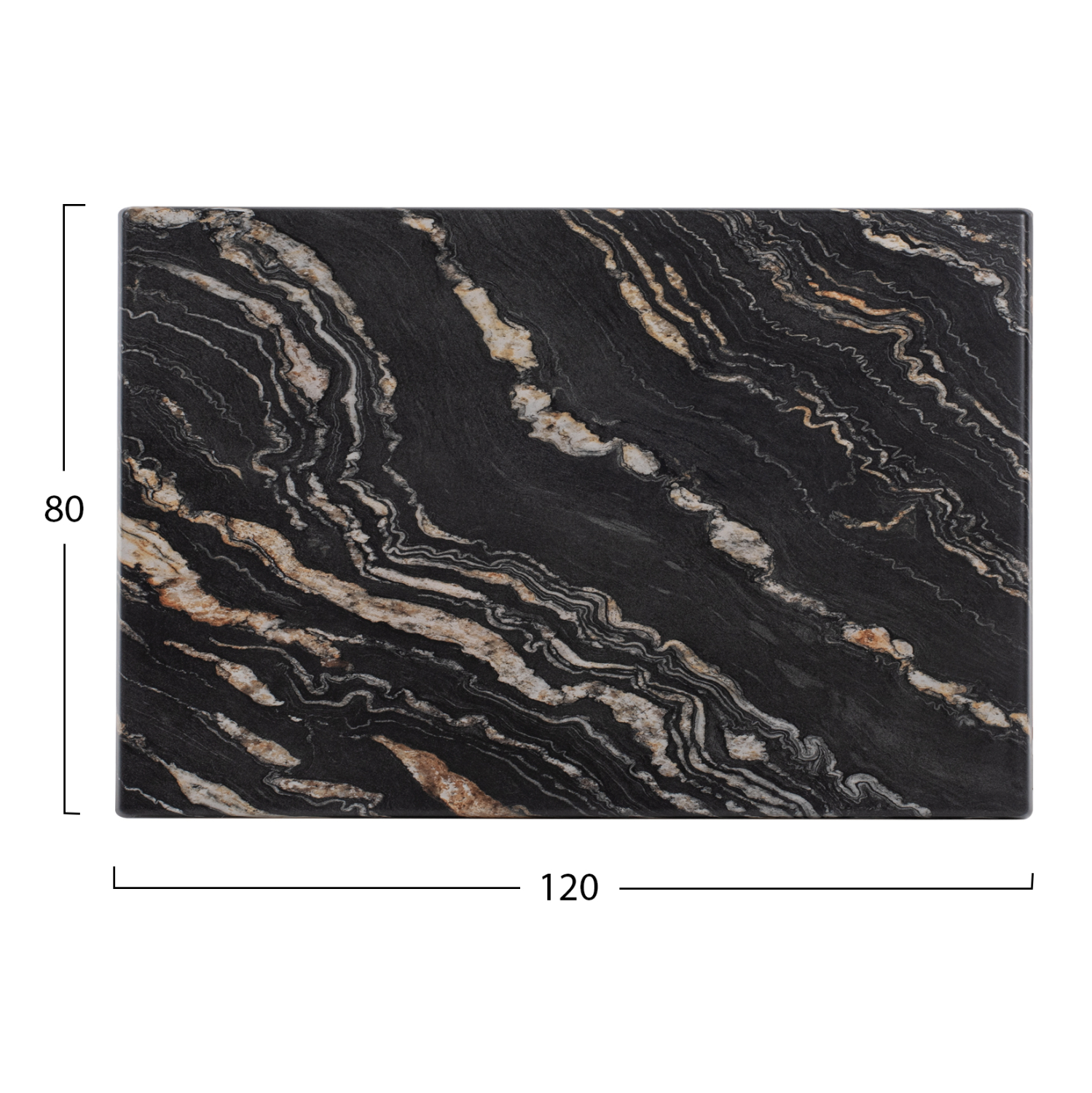 ΕΠΙΦΑΝΕΙΑ ΤΡΑΠΕΖΙΟΥ ΟΡΘΟΓΩΝΙΑ 5787 WERZALIT 120X80εκ. BLACK GOLD MARBLE FB95630.15 - Image 2