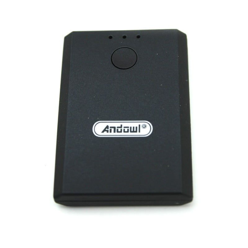 ANDOWL 2 IN 1 TRANSMITTER & RECEIVER BLUETOOTH AUDIO ADAPTER 3.5MM STEREO AUDIO PLAYER WIRELESS Q-M21 Προδιαγραφές: Αριθμός μοντέλου: Q-M21 Απόσταση μετάδοσης: 10m / 33ft (ανοιχτός χώρος) Μπαταρία: Ενσωματωμένη επαναφορτιζόμενη μπαταρία Li-polymer 300mAh Χρόνος εργασίας: περίπου 8 ώρες (εξαρτάται από την ένταση του ήχου) Χρόνος φόρτισης: περίπου 2 ώρες Φόρτιση: Micro USB 5V Έξοδος: στερεοφωνική.