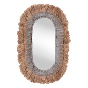 ΚΑΘΡΕΠΤΗΣ ΤΟΙΧΟΥ ΟΒΑΛ ΑΠΟ ΙΝΕΣ ΑΜΠΑΚΑ ΣΕ ΧΡΩΜΑ ΦΥΣΙΚΟ & ΑΣΗΜΙ 90x5x140Yεκ.FB97738