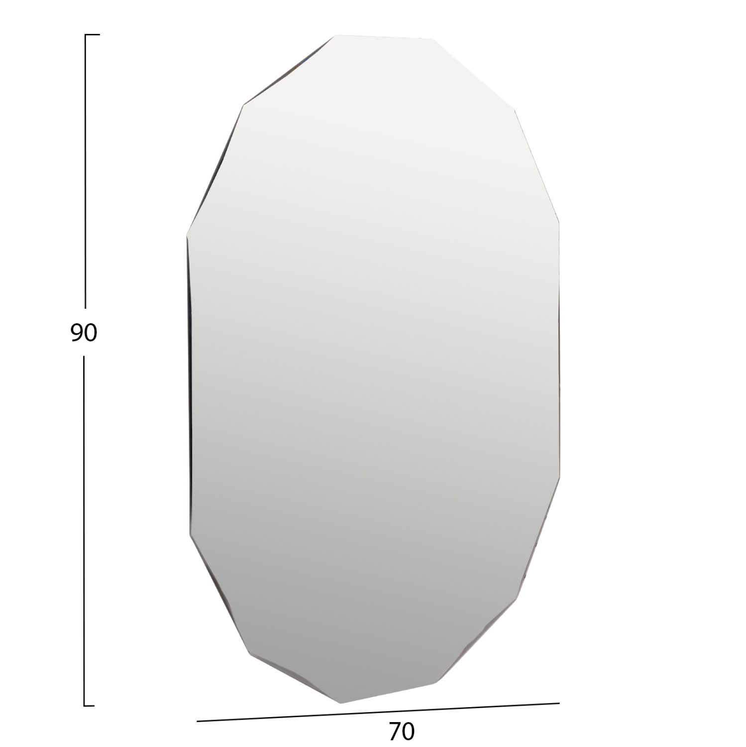 ΚΑΘΡΕΠΤΗΣ ΤΟΙΧΟΥ ΠΟΛΥΓΩΝΙΚΟΣ FB94493 ΧΩΡΙΣ ΠΛΑΙΣΙΟ 70x90Υεκ. - Image 2