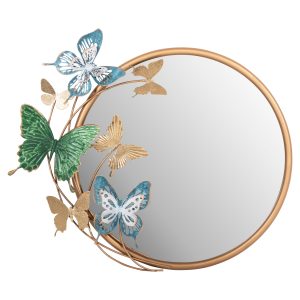 ΚΑΘΡΕΠΤΗΣ ΤΟΙΧΟΥ ΣΤΡΟΓΓΥΛΟΣ FB94213 ΜΕΤΑΛΛΟ ΣΕ ΧΡΥΣΟ-ΠΡΑΣΙΝΟ-ΜΠΛΕ 62x6