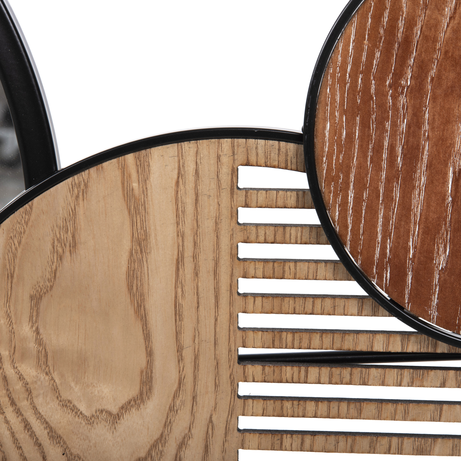 ΚΑΘΡΕΠΤΗΣ ΤΟΙΧΟΥ ΣΤΡΟΓΓΥΛΟΣ FB94217 MDF-BLACK METAL 123x5x63Υεκ. - Image 4