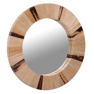 ΚΑΘΡΕΠΤΗΣ ΤΟΙΧΟΥ ΣΤΡΟΓΓΥΛΟΣ FB97837 ΠΛΑΙΣΙΟ ΙΝΕΣ ΦΟΙΝΙΚΑ ΦΥΣΙΚΟ ΧΡΩΜΑ Φ60x4εκ.