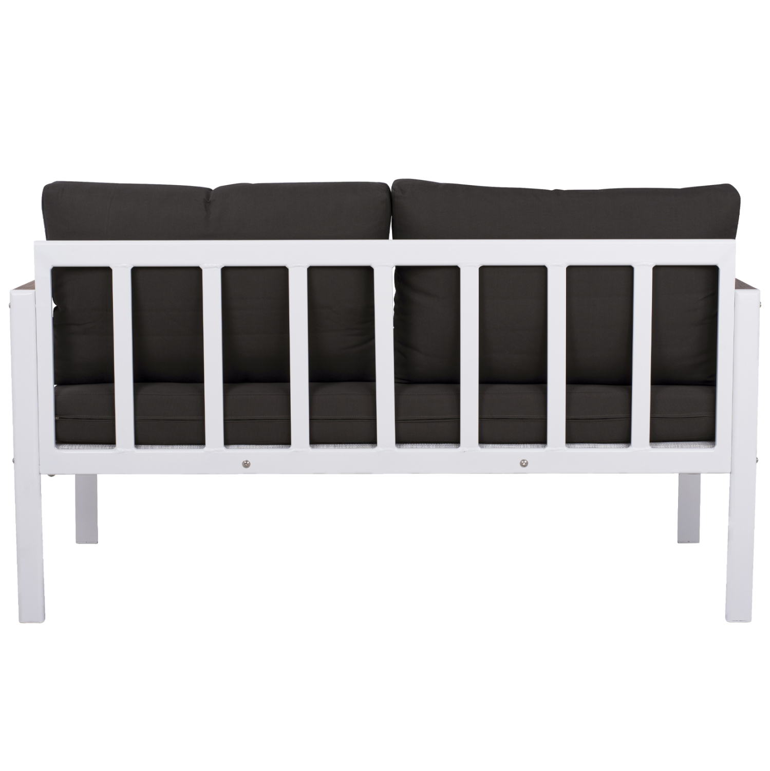 ΚΑΝΑΠΕΣ 2-ΘΕΣΙΟΣ FB95523.01 ΑΛΟΥΜΙΝΙΟ ΛΕΥΚΟ-ΑΝΘΡΑΚΙ ΜΑΞΙΛΑΡΙΑ 144x70x85Υεκ - Image 4