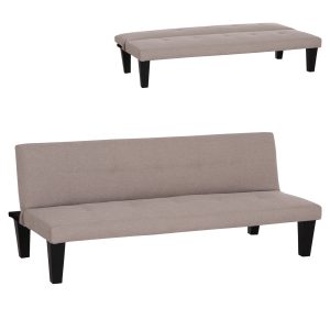 ΚΑΝΑΠΕΣ ΚΡΕΒΑΤΙ 2-ΘΕΣΙΟΣ FB93304.04 ΜΠΕΖ PU ΔΕΡΜΑ 165x75x64Υεκ