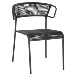 ΚΑΡΕΚΛΑ FB96053.02 ΜΕΤΑΛΛO KAI ΣΥΝΘΕΤΙΚΟ RATTAN ΣΕ ΜΑΥΡΟ 54x62x80Υεκ