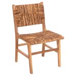 ΚΑΡΕΚΛΑ ΑΠΟ ΞΥΛΟ ΤΕΑΚ ME ΨΑΘΙΝΗ ΠΛΑΤΗ ΚΑΙ ΚΑΘΙΣΜΑ ΦΥΣΙΚΟ ΧΡΩΜΑ 51x60