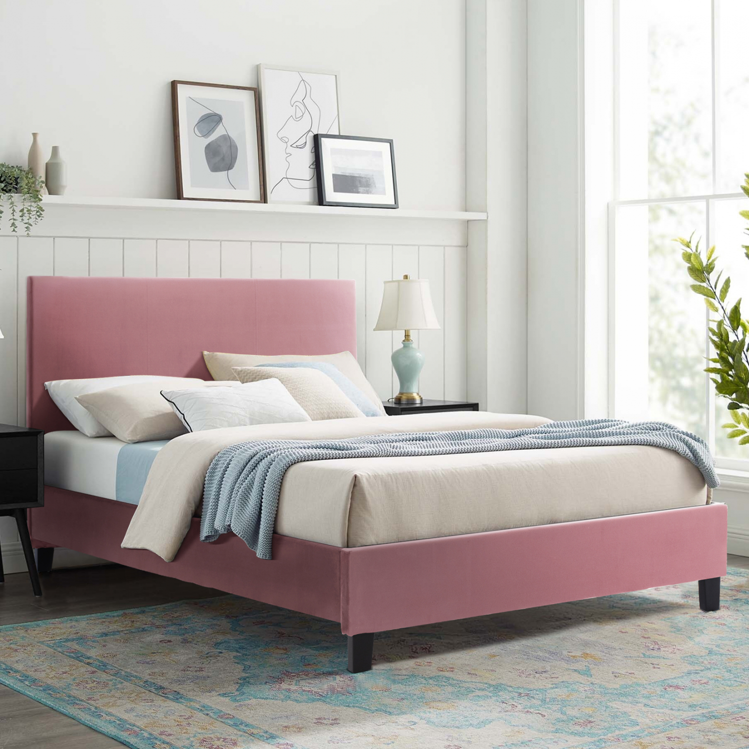 ΚΡΕΒΑΤΙ ΑΠΟ ΒΕΛΟΥΔΟ ΣΑΠΙΟ ΜΗΛΟ FB9553.12 ΓΙΑ ΣΤΡΩΜΑ 150x200 EK. - Image 2