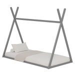 ΚΡΕΒΑΤΙ ΠΑΙΔΙΚΟ FB9681.05 τ.MONTESSORI ΜΑΣΙΦ ΞΥΛΟ ΠΕΥΚΟΥ ΓΚΡΙ- 190x90εκ