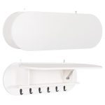 ΚΡΕΜΑΣΤΡΑ ΕΙΣΟΔΟΥ & ΚΛΕΙΣΤΟ ΡΑΦΙ FB918078.01 ΜΕΛΑΜΙΝΗ ΛΕΥΚΗ 84x15.5x28.5Υεκ