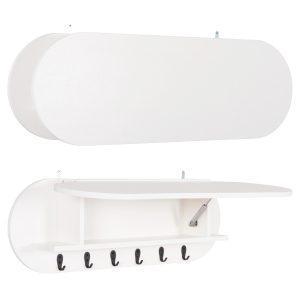 ΚΡΕΜΑΣΤΡΑ ΕΙΣΟΔΟΥ & ΚΛΕΙΣΤΟ ΡΑΦΙ FB918078.01 ΜΕΛΑΜΙΝΗ ΛΕΥΚΗ 84x15.5x28.5Υεκ