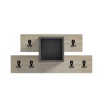 ΚΡΕΜΑΣΤΡΑ ΕΙΣΟΔΟΥ & ΡΑΦΙ FB918077.02 ΜΕΛΑΜΙΝΗ SONAMA-ΓΚΡΙ 69x12x32Υεκ