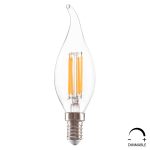 ΛΑΜΠΤΗΡΑΣ FB94047.01 ΣΤΥΛ ΦΛΟΓΑ LED FILAMENT 6W E14 3000K ΔΙΑΦΑΝΟ DIMMABLE