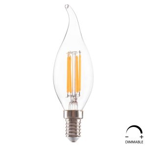 ΛΑΜΠΤΗΡΑΣ FB94047.01 ΣΤΥΛ ΦΛΟΓΑ LED FILAMENT 6W E14 3000K ΔΙΑΦΑΝΟ DIMMABLE