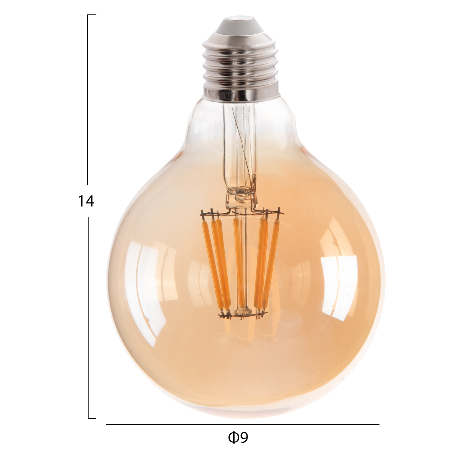 ΛΑΜΠΤΗΡΑΣ GLOBO LED FILAMENT 8W E27 2700K ΧΡΥΣΟ DIMMABLE FB94050.02 - Image 2
