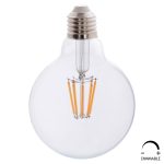 ΛΑΜΠΤΗΡΑΣ GLOBO LED FILAMENT 8W E27 3000K ΔΙΑΦΑΝΟΣ DIMMABLE FB94050.01