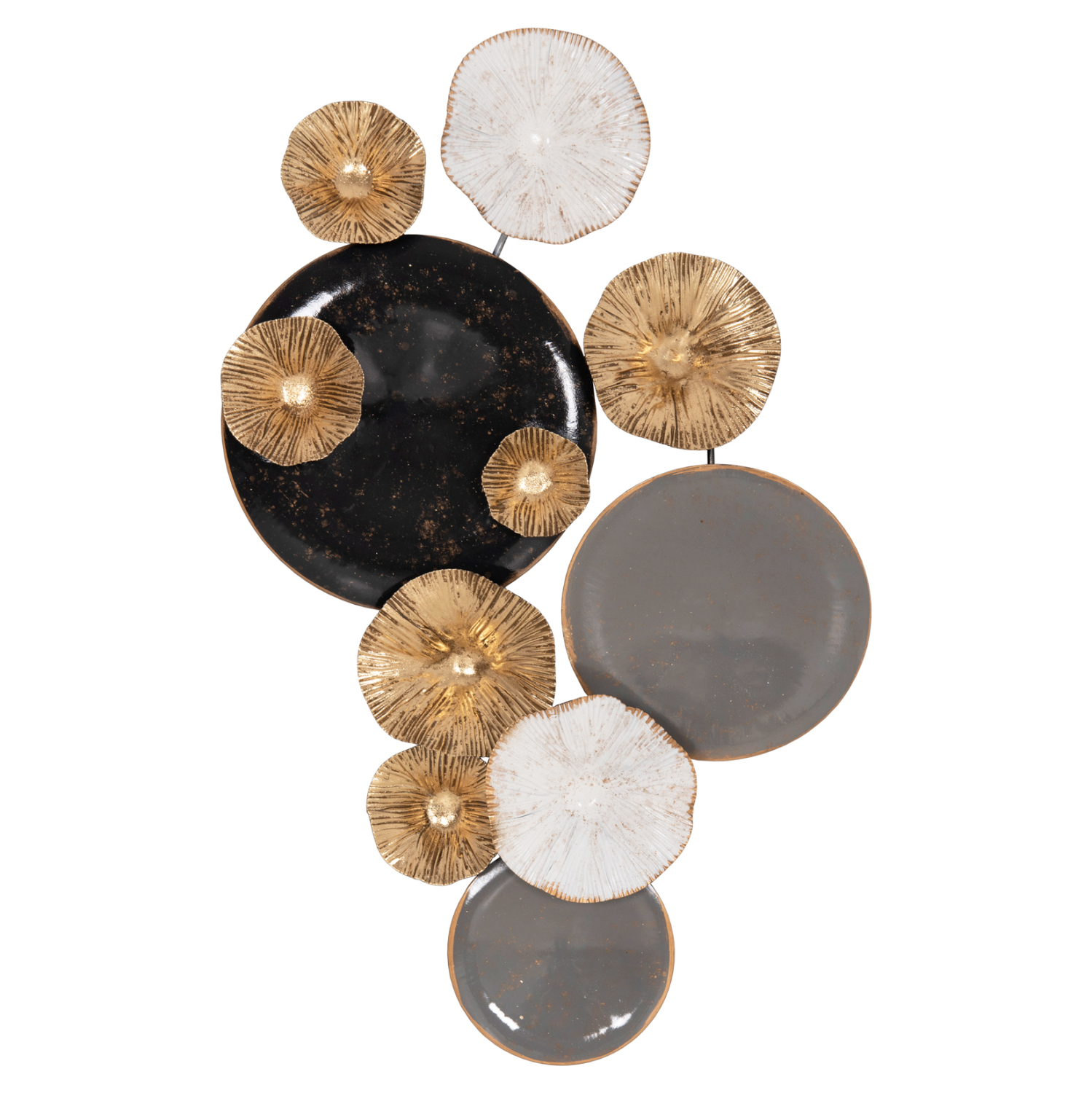 ΜΕΤΑΛΛΙΚΟ ΔΙΑΚΟΣΜΗΤΙΚΟ ΤΟΙΧΟΥ FB97179 ΓΚΡΙ ΧΡΥΣΟ 66x6x38Y εκ. - Image 3