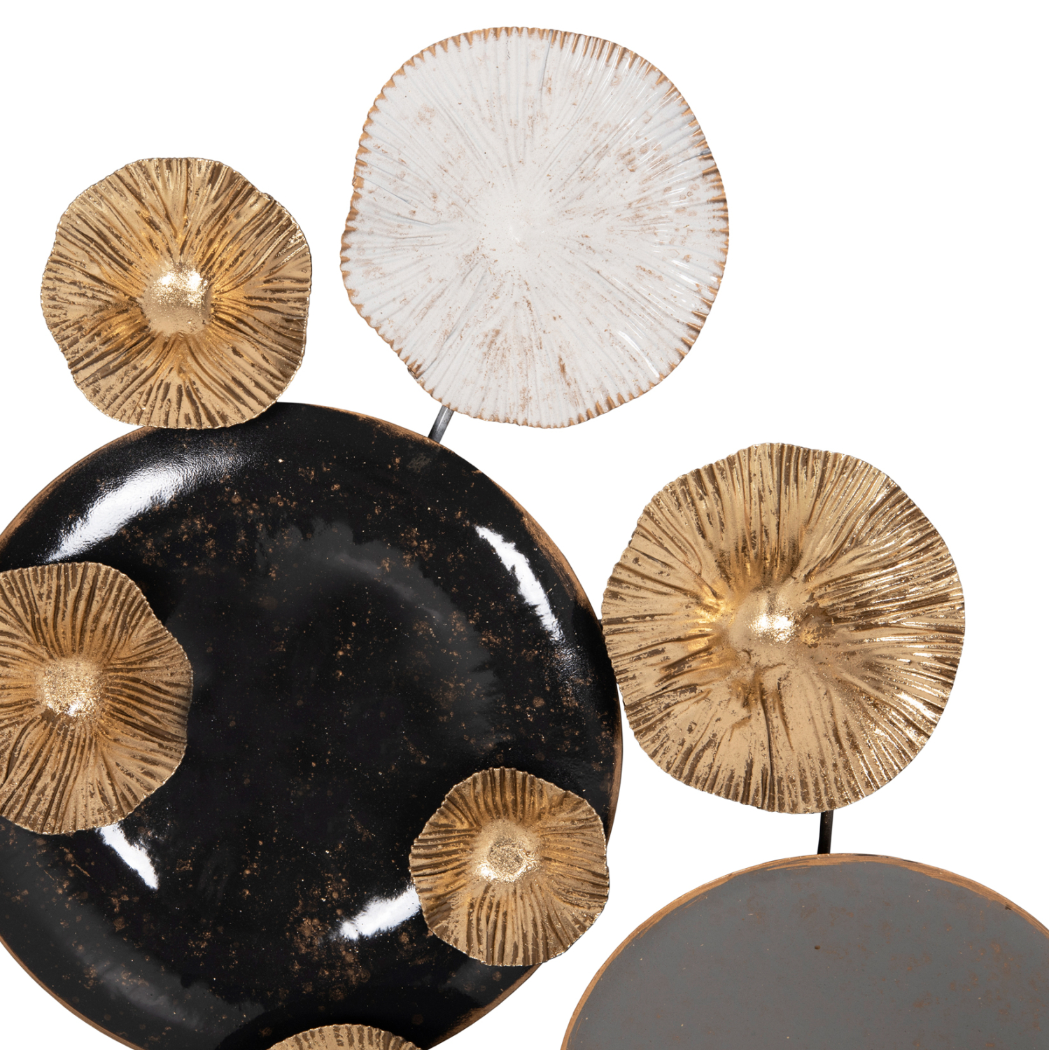 ΜΕΤΑΛΛΙΚΟ ΔΙΑΚΟΣΜΗΤΙΚΟ ΤΟΙΧΟΥ FB97179 ΓΚΡΙ ΧΡΥΣΟ 66x6x38Y εκ. - Image 4