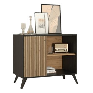 ΜΠΟΥΦΕΣ-ΚΟΝΣΟΛΑ ΜΕΛΑΜΙΝΗΣ FB99442.11 ΜΑΥΡΟ-ΦΥΣΙΚΟ 100x40x78.5Υεκ.