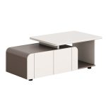 ΝΤΟΥΛΑΠΙ ΓΡΑΦΕΙΟΥ FB918285 ΜΕΛΑΜΙΝΗ ΣΕ ΚΡΕΜ-ΑΝΟΙΧΤΟ ΚΑΦΕ 120x60x42Υεκ