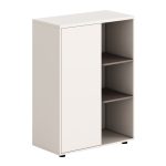 ΝΤΟΥΛΑΠΙ/ΒΙΒΛΙΟΘΗΚΗ FB918283 ΜΕΛΑΜΙΝΗ ΛΕΥΚΗ & ΑΝΟΙΧΤΟ ΚΑΦΕ 80x40x110Υεκ.