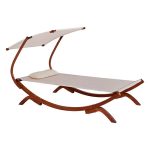 ΞΑΠΛΩΣΤΡΑ ΠΑΡΑΛΙΑΣ ΞΥΛΙΝΗ ΚΑΡΥΔΙ ΜΠΕΖ ΜΕ ΣΚΙΑΣΤΡΟ FB95671.02 105X221X162Υ εκ.