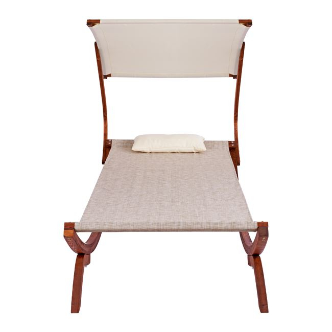 ΞΑΠΛΩΣΤΡΑ ΠΑΡΑΛΙΑΣ ΞΥΛΙΝΗ ΚΑΡΥΔΙ ΜΠΕΖ ΜΕ ΣΚΙΑΣΤΡΟ FB95671.02 105X221X162Υ εκ. - Image 3