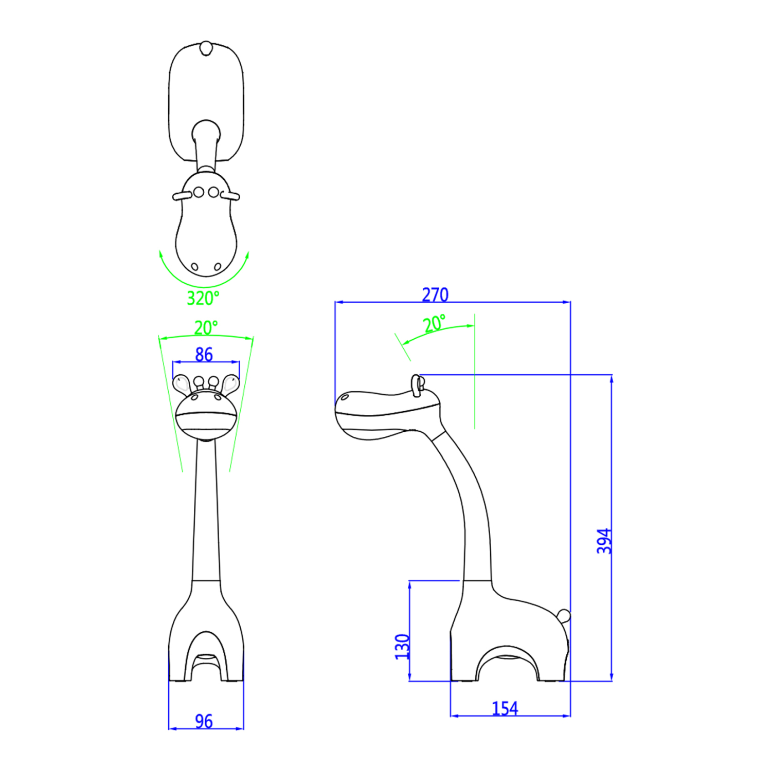 ΠΑΙΔΙΚΟ ΦΩΤΙΣΤΙΚΟ ΓΡΑΦΕΙΟΥ LED ΚΑΜΗΛΟΠΑΡΔΑΛΗ FB94450.04 ΚΙΤΡΙΝΟ ABS - Image 2