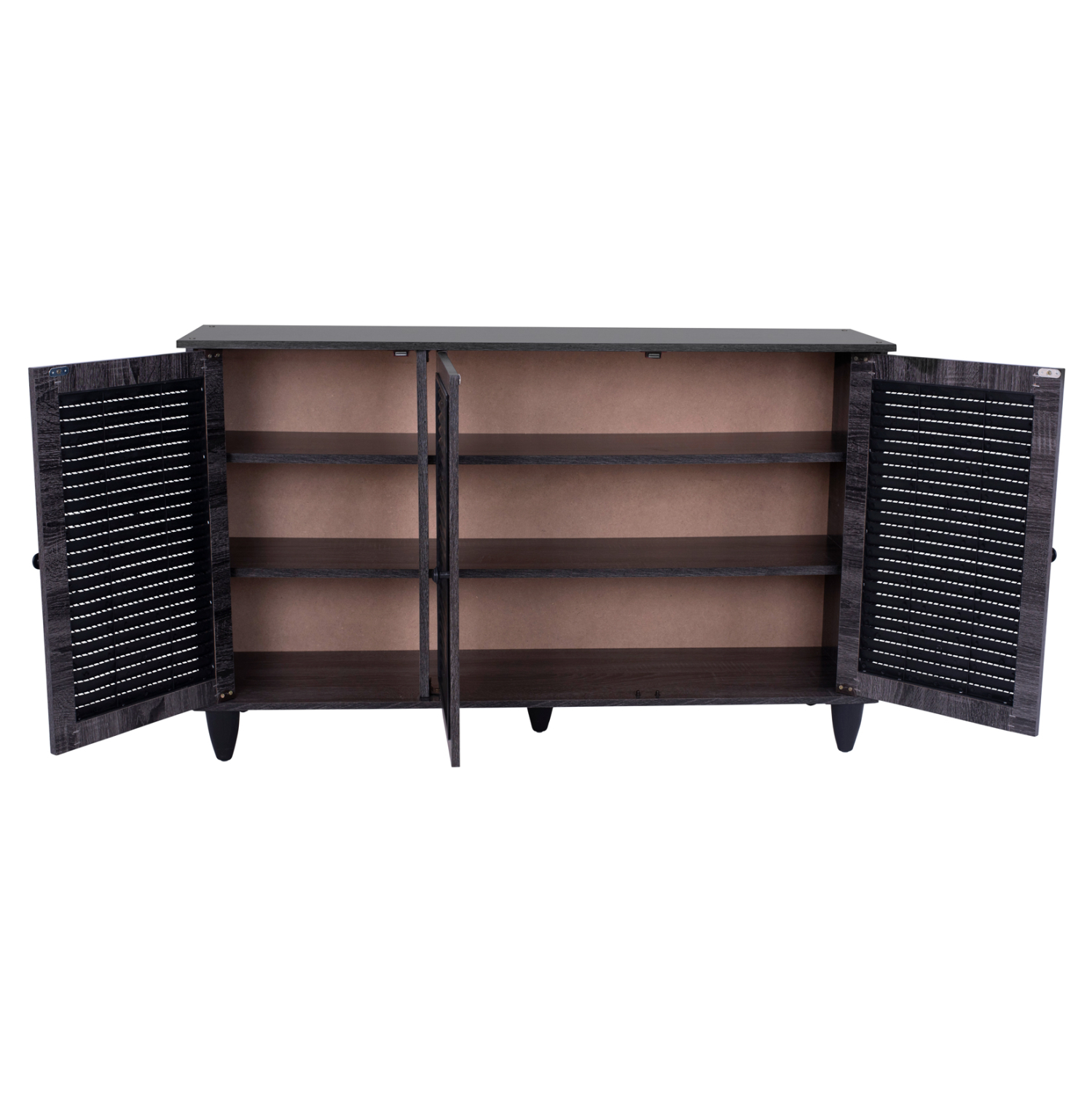 ΠΑΠΟΥΤΣΟΘΗΚΗ ΝΤΟΥΛΑΠΙ ΞΥΛ.3ΠΟΡΤΕΣ FB92267.01 ΑΝΘΡΑΚΙ 112x30x68,5 cm - Image 4