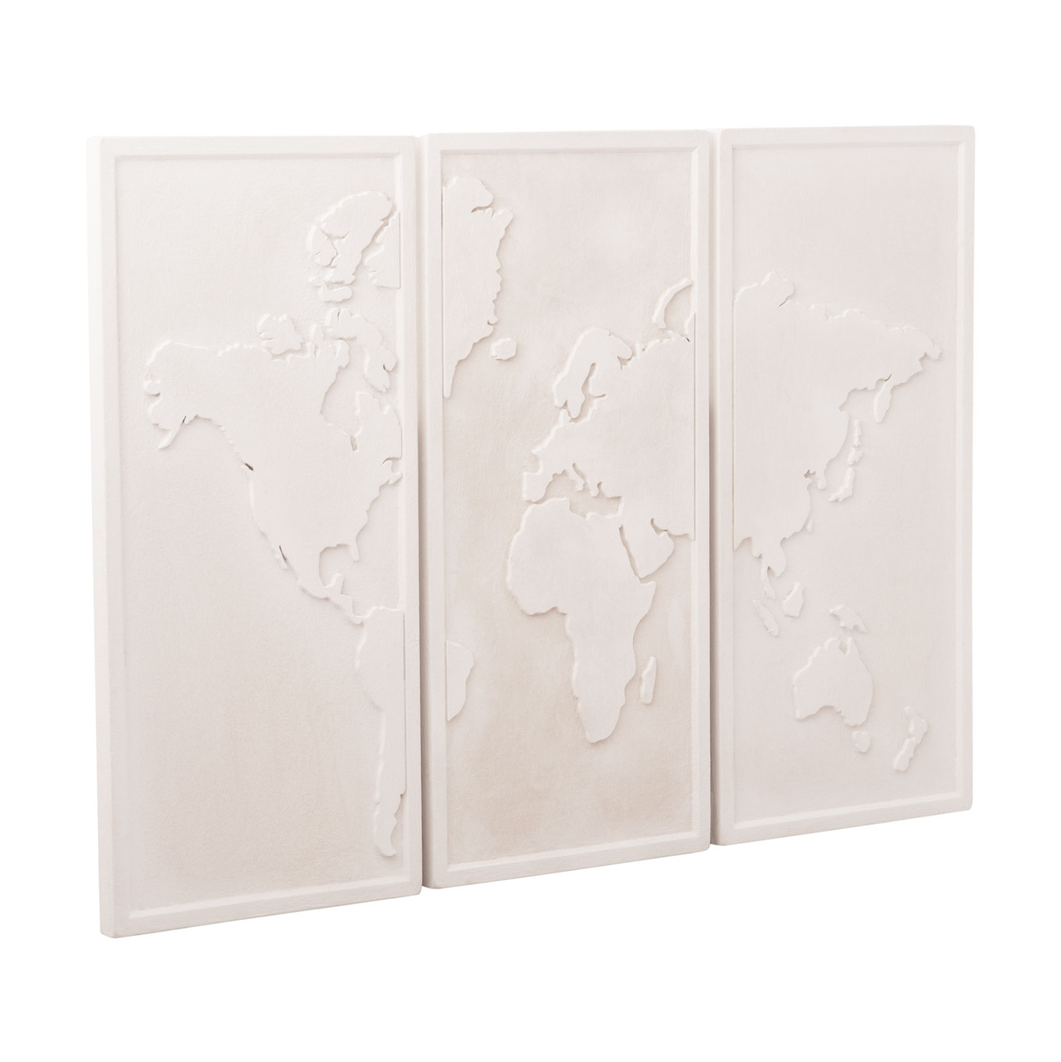 ΠΙΝΑΚΑΣ 3-ΠΤΥΧΟΣ WORLD MAP FB94504 MDF ΣΕ ΥΠΟΛΕΥΚΟ ΧΡΩΜΑ 180x4(πάχος)x120Υεκ. - Image 3