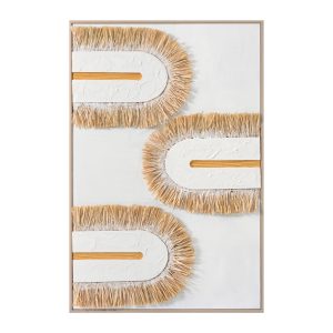 ΠΙΝΑΚΑΣ 3D FB94537.02 ΜΕ ΚΟΡΝΙΖΑ ΜΠΕΖ-ΚΑΜΒΑΣ ΛΕΥΚΟΣ-ΧΕΙΡΟΠΟΙΗΤΟΣ 80x3