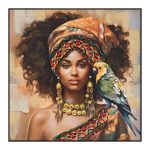 ΠΙΝΑΚΑΣ TOIXOY ΤΕΤΡΑΓΩΝΟΣ FB94566 ΚΟΡΝΙΖΑ ΜΑΥΡΗ-ΚΑΜΒΑΣ ΕΚΤΥΠΩΣΗ ΓΥΝΑΙΚΕΙΑ ΦΙΓΟΥΡΑ 82x4