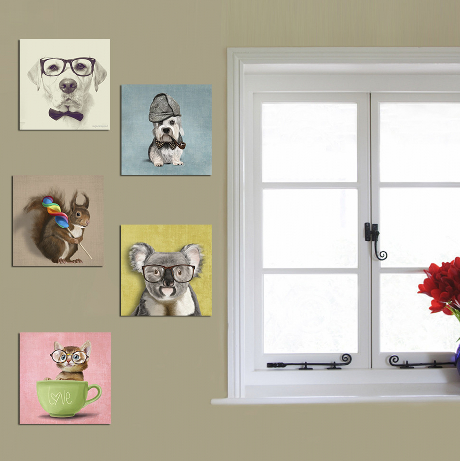 ΠΙΝΑΚΑΣ ΠΕΝΤΑΠΤΥΧΟ MDF CLEVER PETS FB97205.01 75X0,3X15 εκ. - Image 3