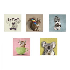 ΠΙΝΑΚΑΣ ΠΕΝΤΑΠΤΥΧΟ MDF CLEVER PETS FB97205.01 75X0