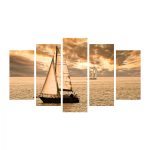 ΠΙΝΑΚΑΣ ΠΕΝΤΑΠΤΥΧΟ MDF SUNSET SAILING FB97206.01 100X0